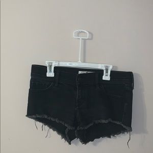 Black jean shorts